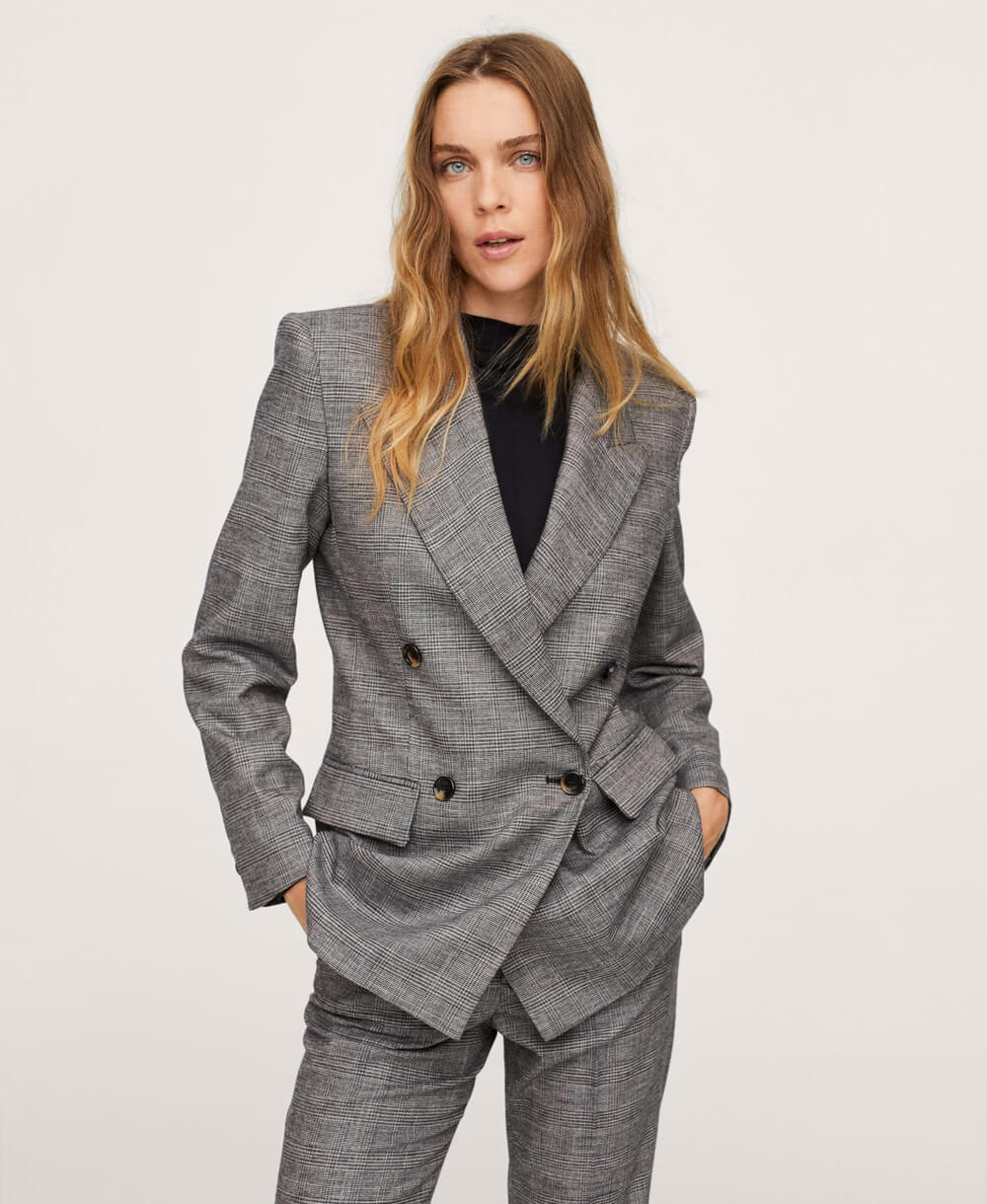 Check wool suit blazer – Robeto
